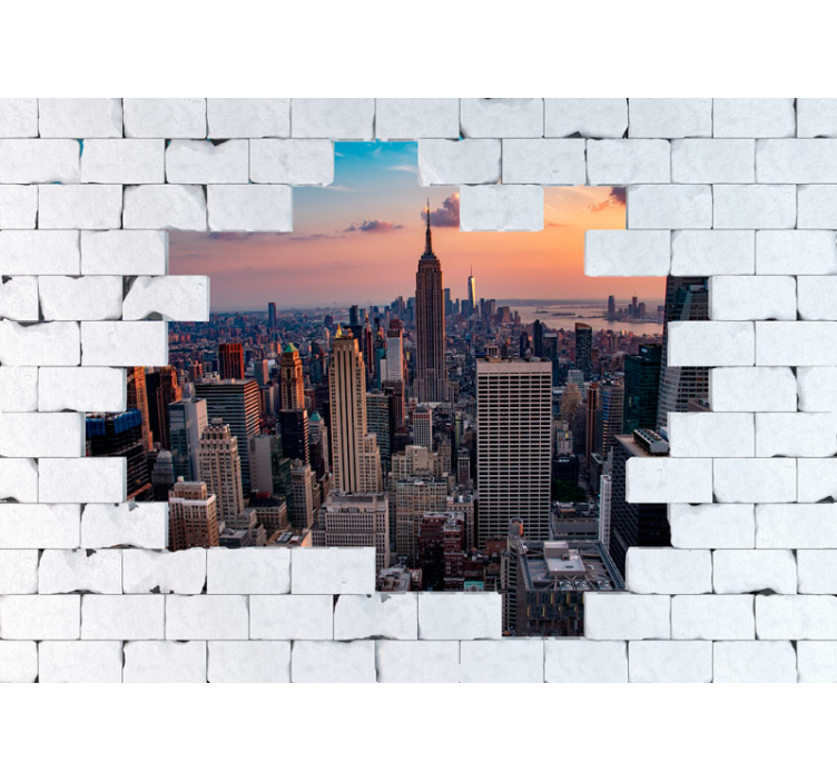 Wall mural new york new york skyline sunset - TenStickers
