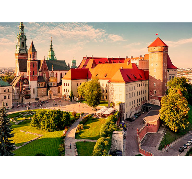 Historic Castle Landscape city wall mural - TenStickers