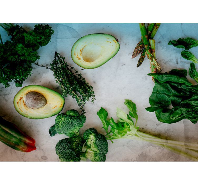 Wall mural kitchen fresh avocado display - TenStickers