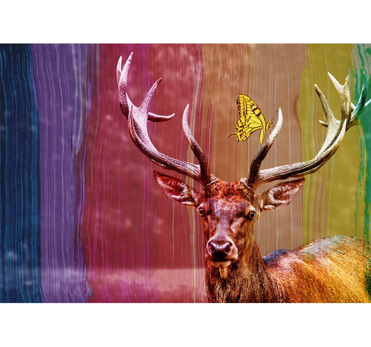 Animals wall mural majestic deer head - TenStickers
