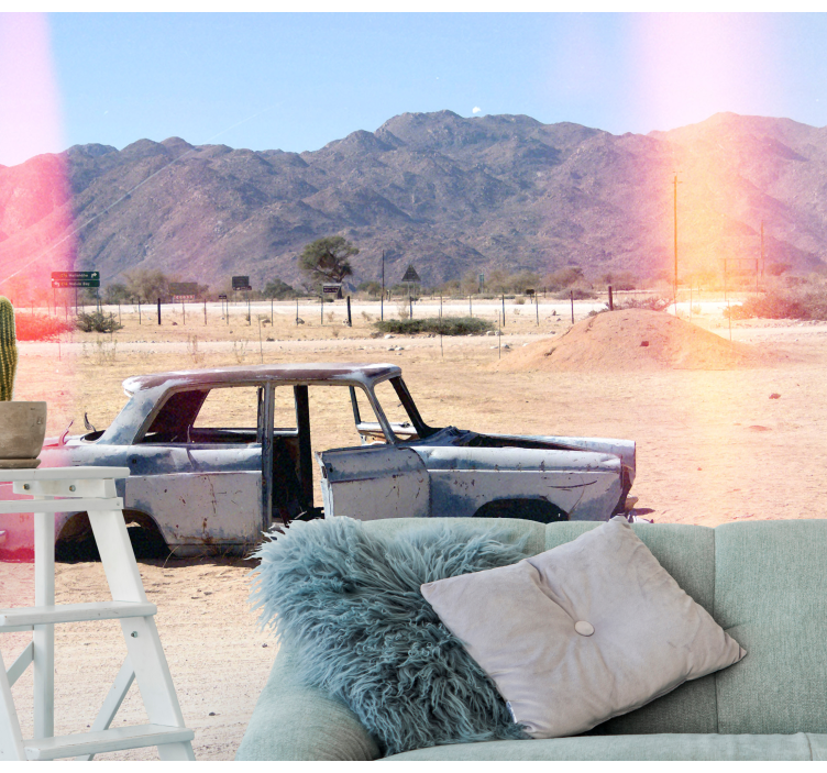 Abandoned classic car wall mural vehicle - TenStickers