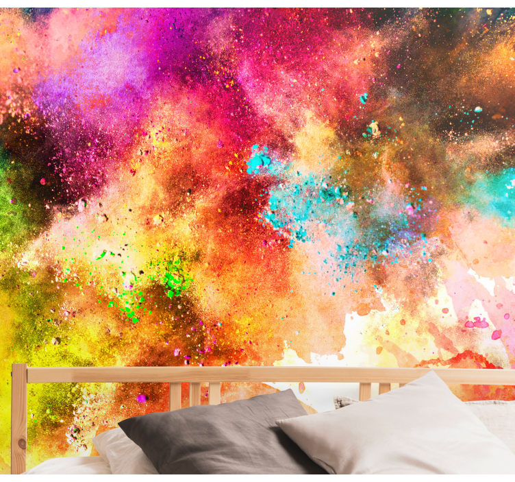 Abstract wall mural dynamic color explosion - TenStickers
