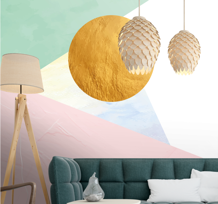 Abstract wall mural elegant geometric shapes - TenStickers