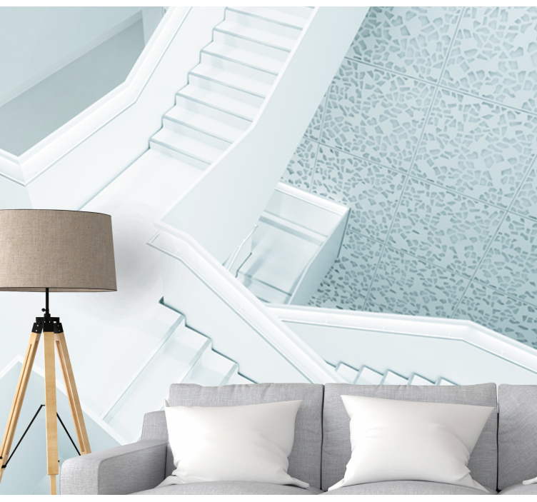 Abstract wall mural modern architectural stairs - TenStickers