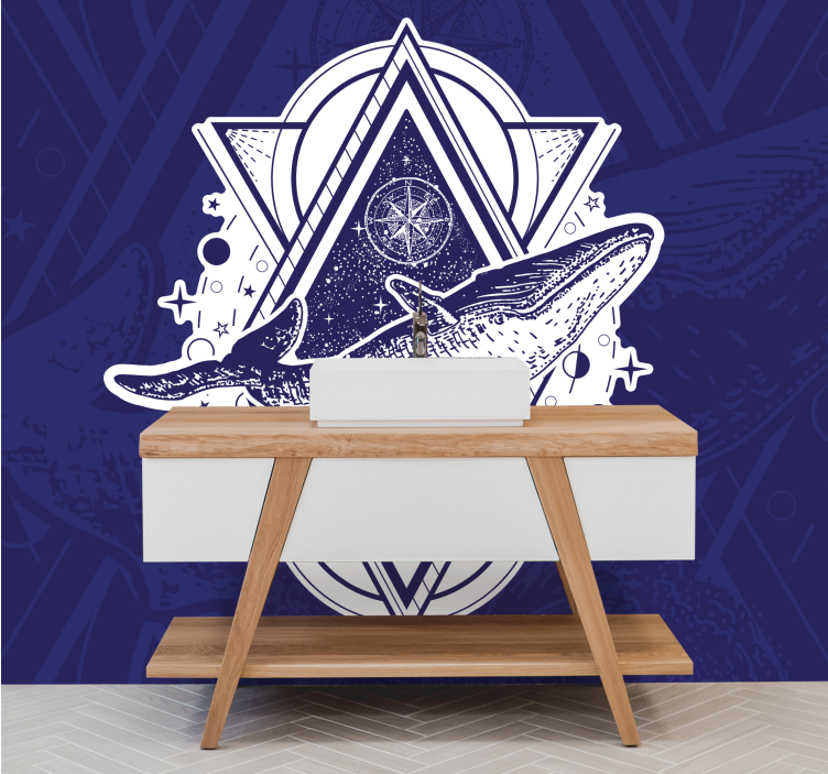 Animals wall mural majestic whale design - TenStickers
