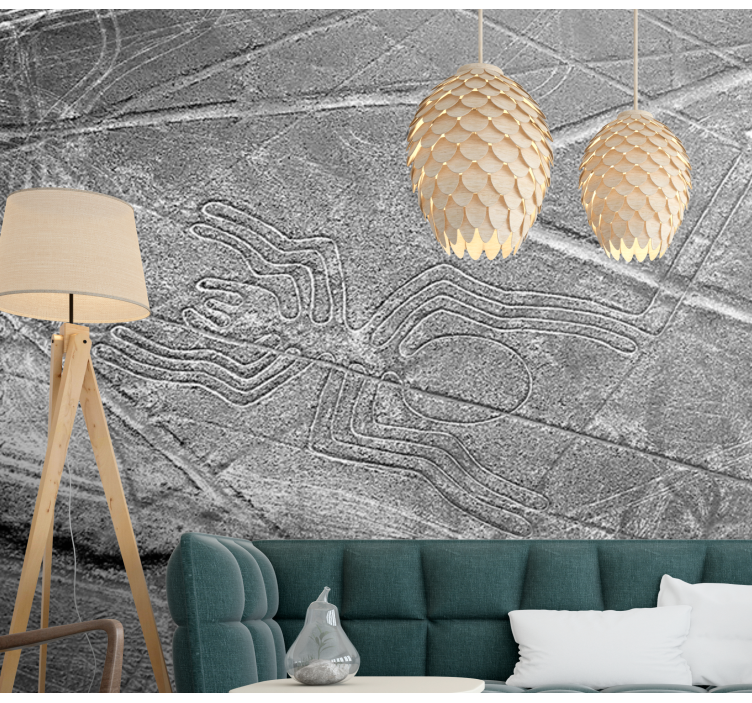 Animals wall mural nazca spider geoglyph - TenStickers