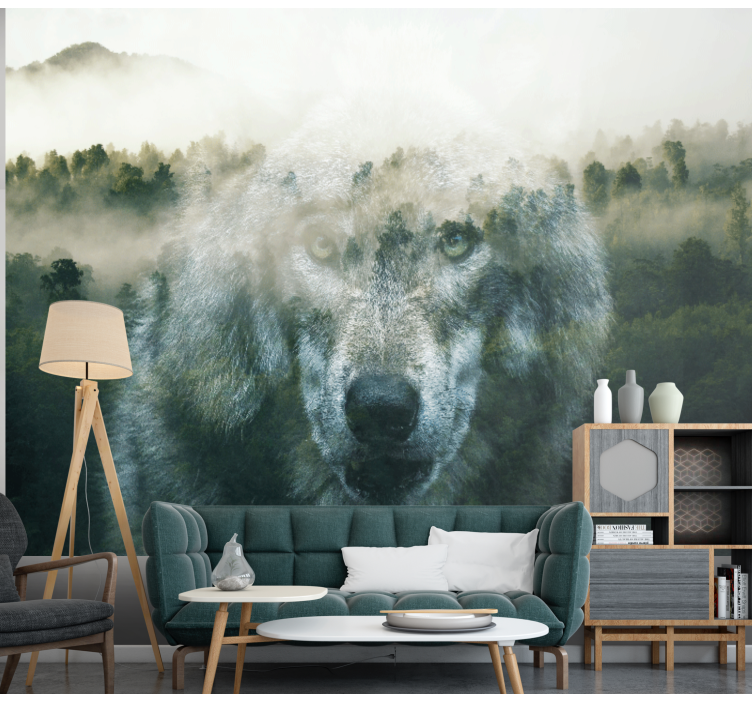 Animals wall mural regal wolf portrait - TenStickers