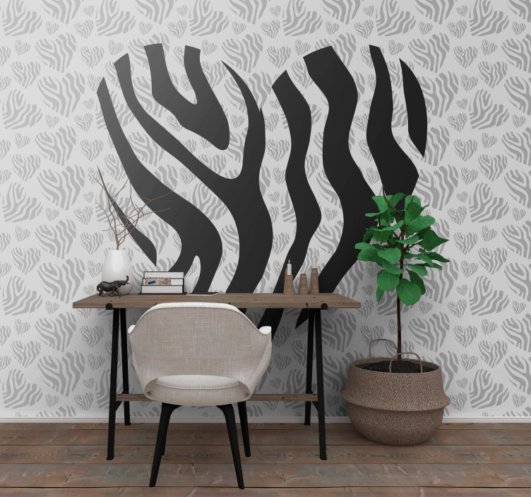 Animals wall mural zebra stripe design - TenStickers