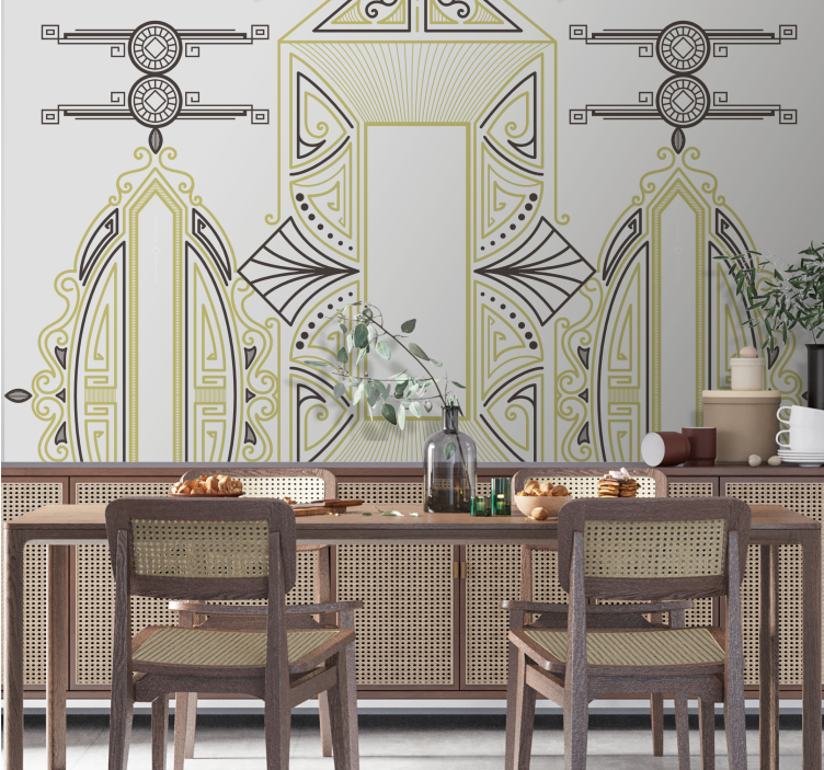 Art wall mural geometric elegance - TenStickers