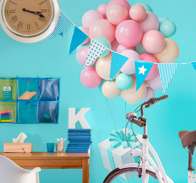 Balloon Bunch nursery wall mural - TenStickers