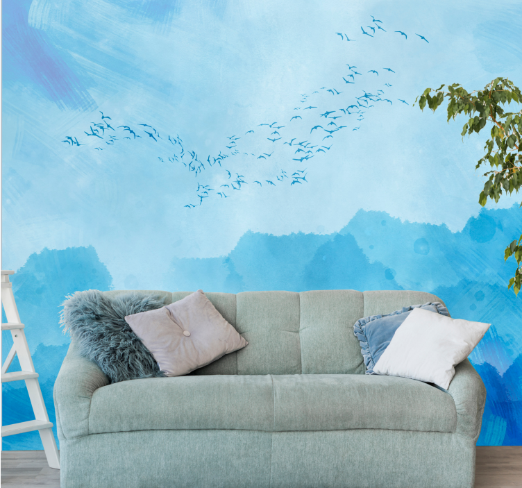 Birds Flying High wall mural nature - TenStickers
