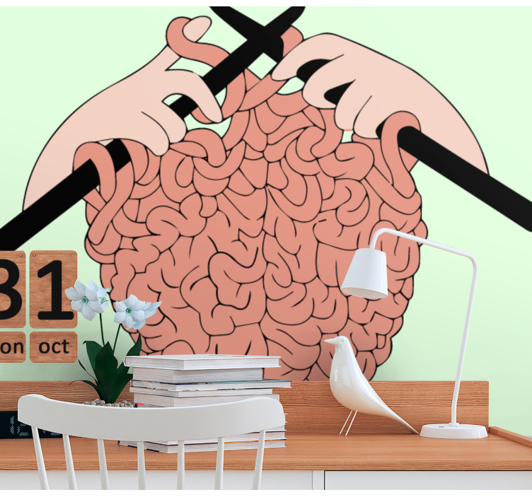 Brain Crafting Concept quote wall mural - TenStickers