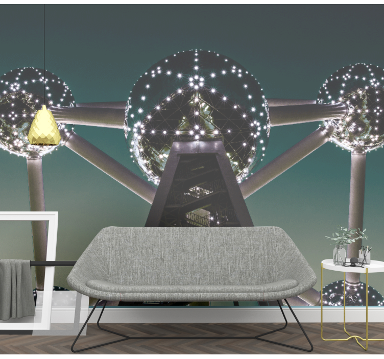 Brussels Atomium Structure city wall mural - TenStickers