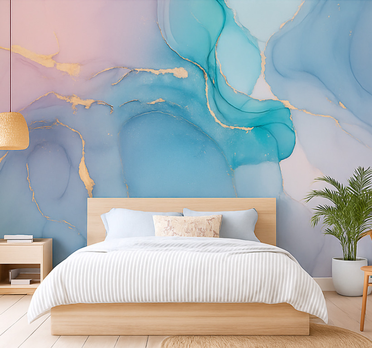 Calm water effect wall mural teen bedroom - TenStickers