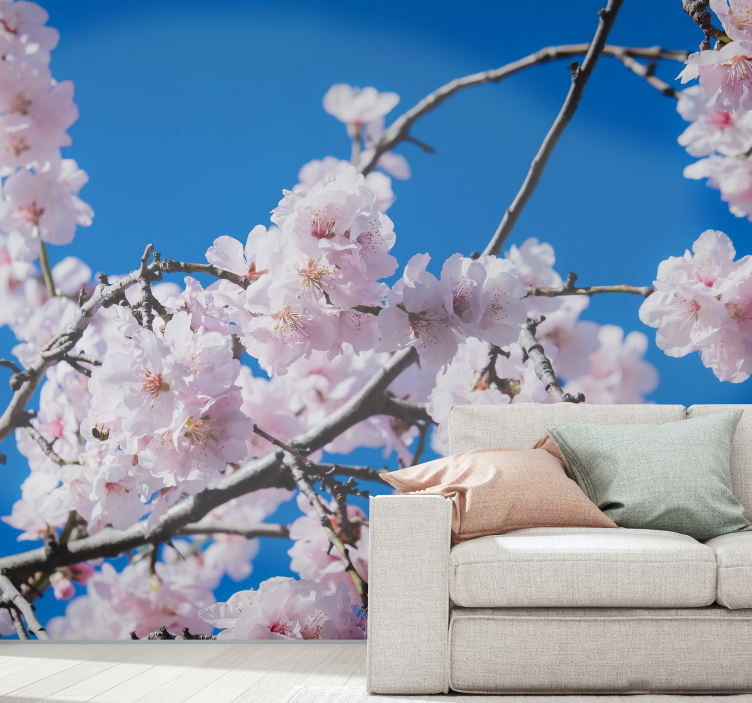 Cherry Blossom Branch flower wall mural - TenStickers