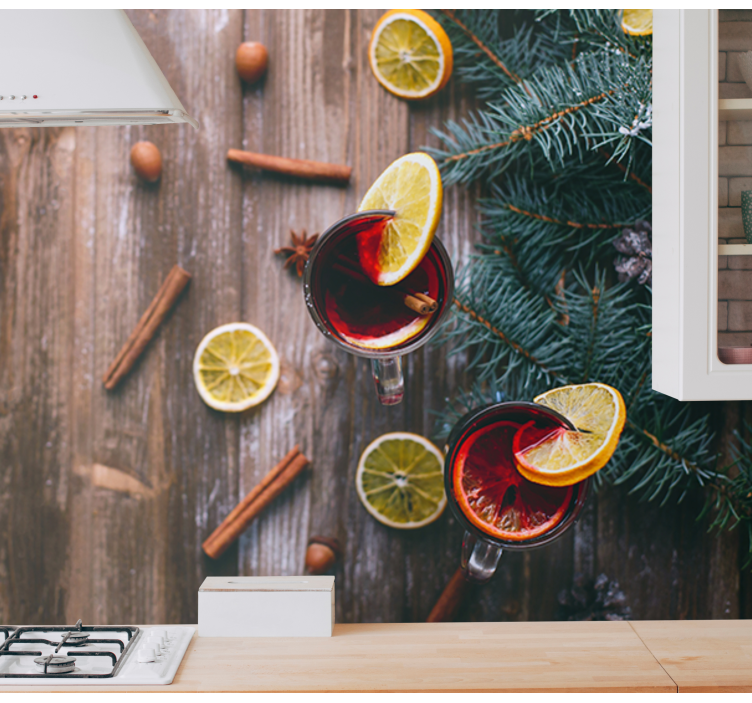 Christmas mulled wine Kitchen Wall Mural - TenStickers
