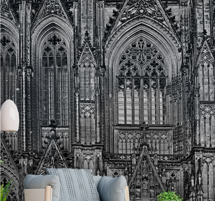 City wall mural gothic architecture features - TenStickers