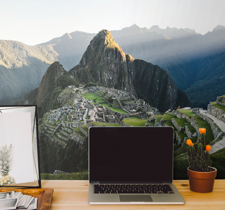 City wall mural majestic machu picchu - TenStickers