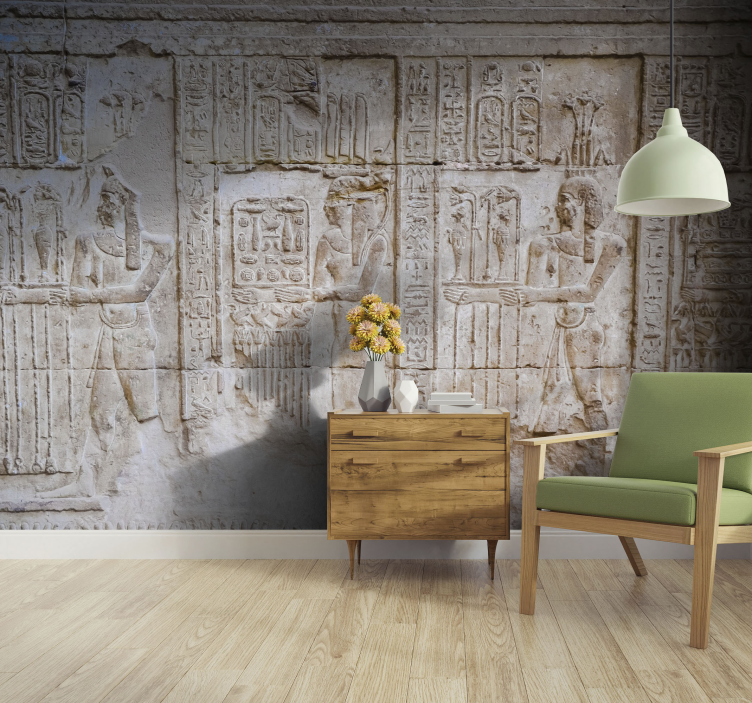 Classic art wall mural ancient egyptian reliefs - TenStickers