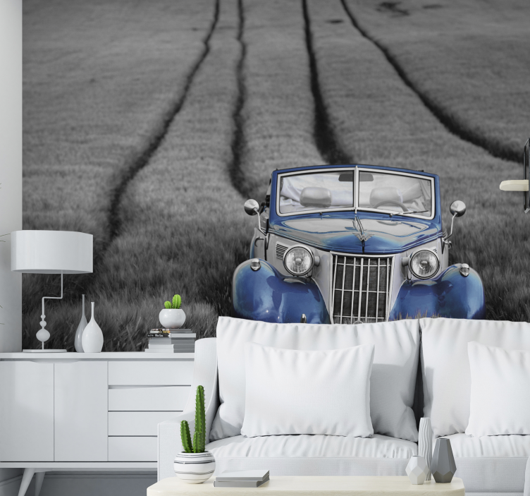 Classic Blue Car wall mural vehicle - TenStickers