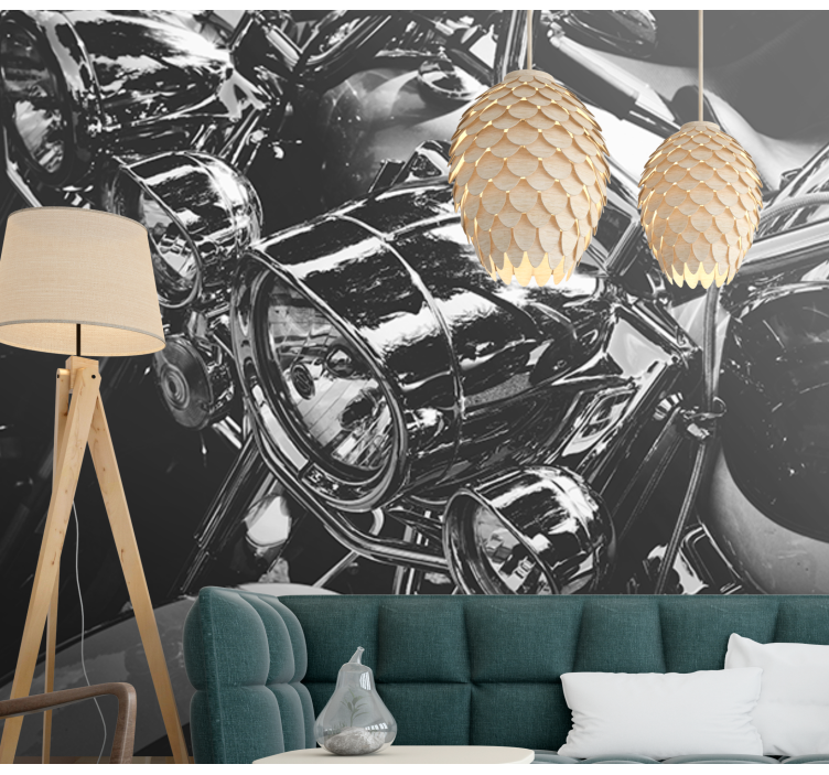 Classic Chrome Motorcycles wall mural vehicle - TenStickers