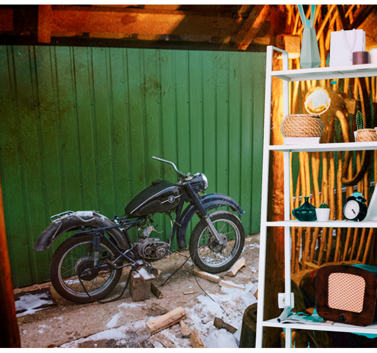 Classic Motorcycle Scene wall mural vehicle - TenStickers