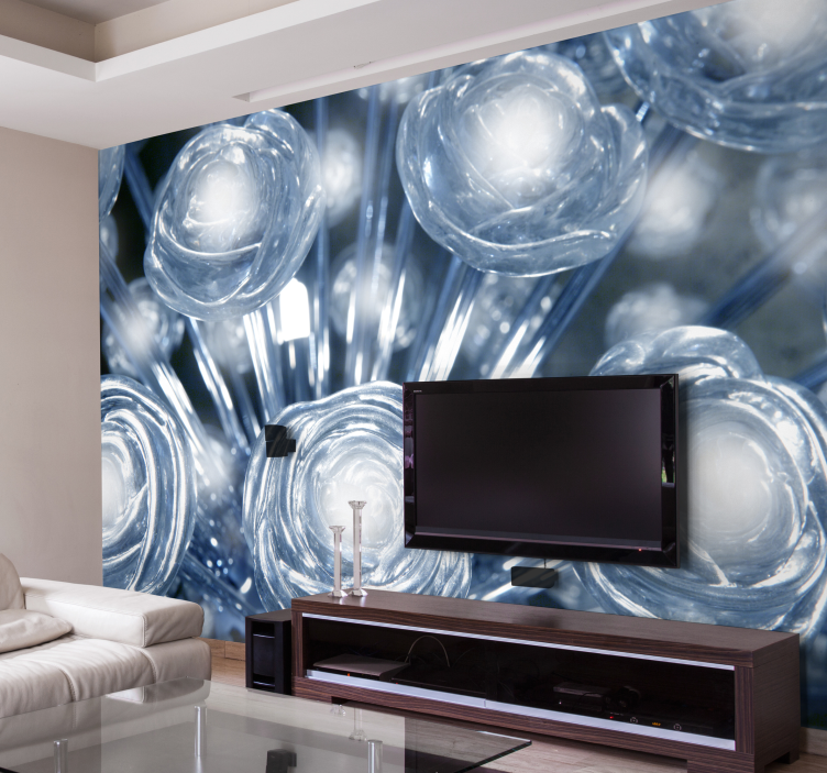 Crystal flower Wall Mural - TenStickers