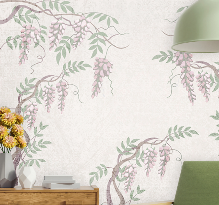 Delicate Floral Vines flower wall mural - TenStickers