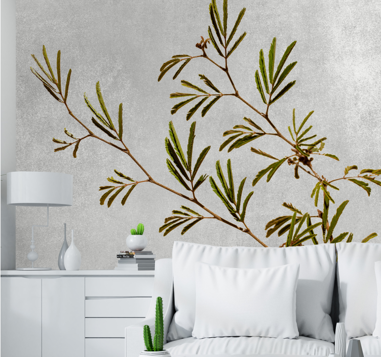 Delicate Greenery Branch wall mural nature - TenStickers