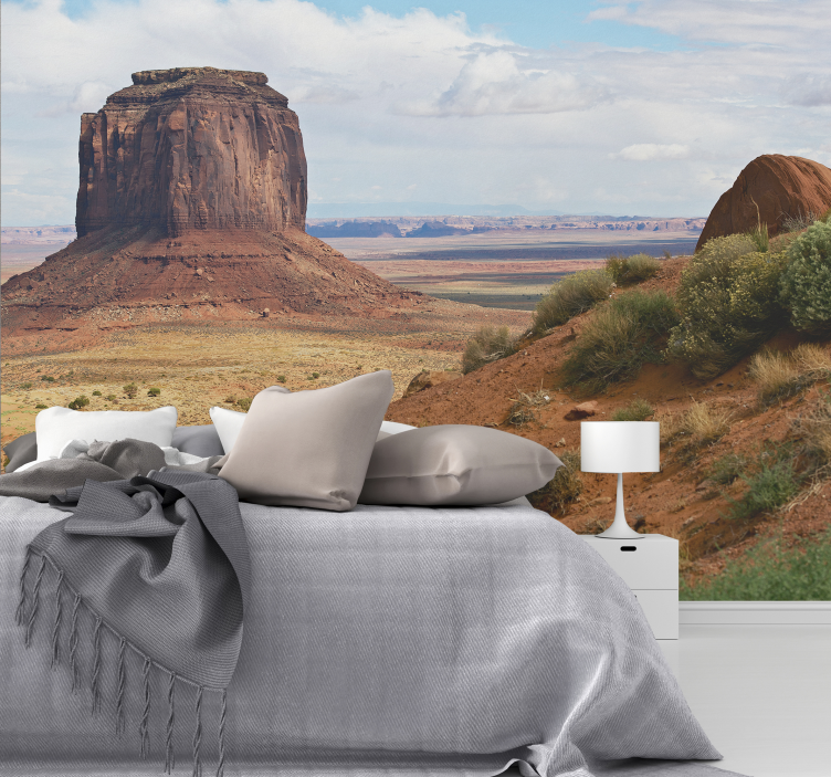 Desert Monolith Panorama landscape wall mural - TenStickers
