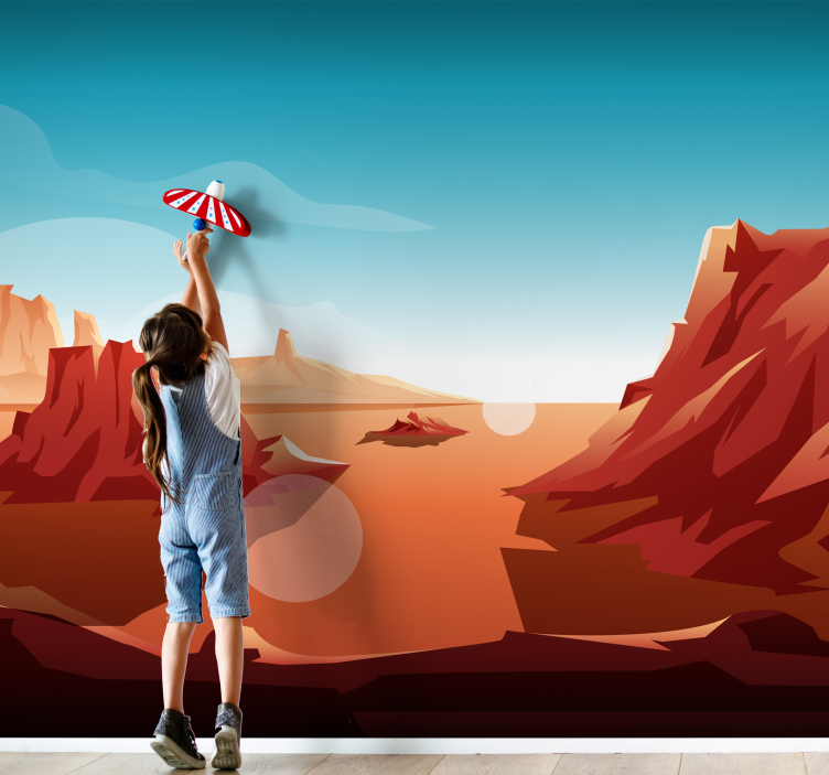 Desert sun kids wall murals - TenStickers
