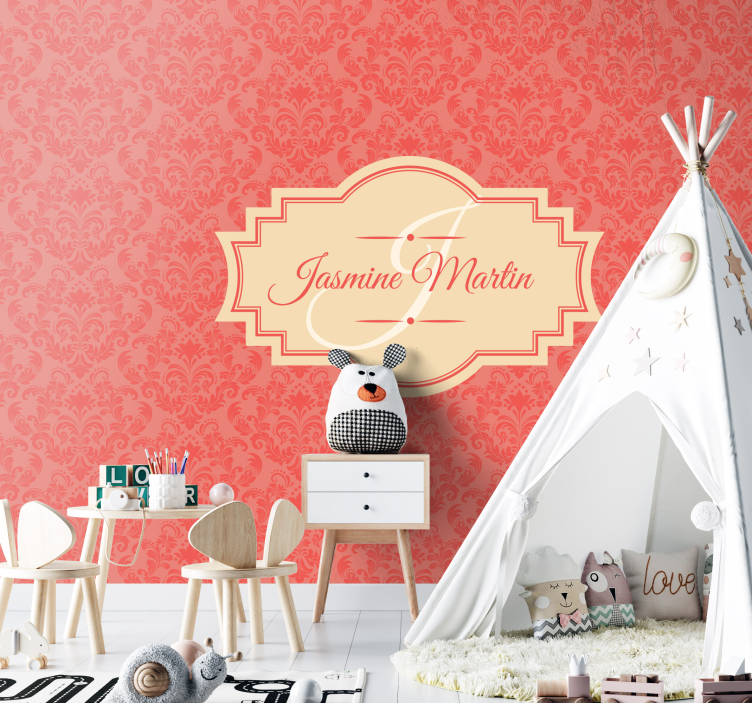 Elegant Name Design personalized wall mural - TenStickers