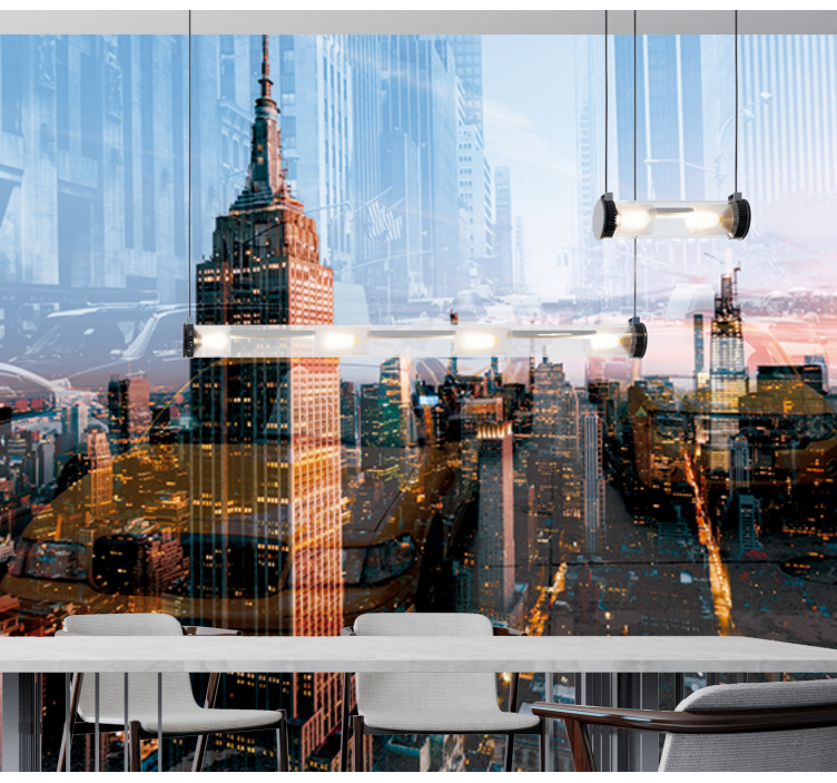 Empire State Skyline wall mural new york - TenStickers