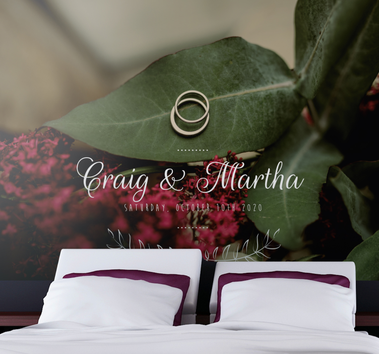 Eternal Wedding Rings romantic wall mural - TenStickers