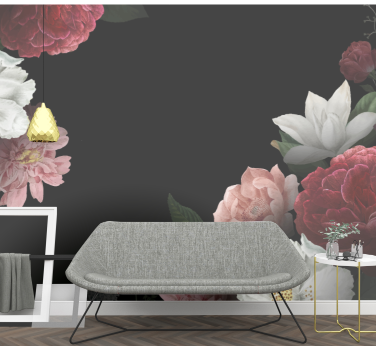 Exquisite floral arrangement flower wall mural - TenStickers