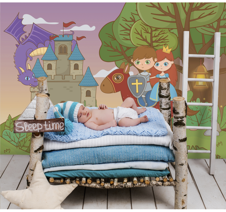 Saint George's tale childrens wall mural - TenStickers