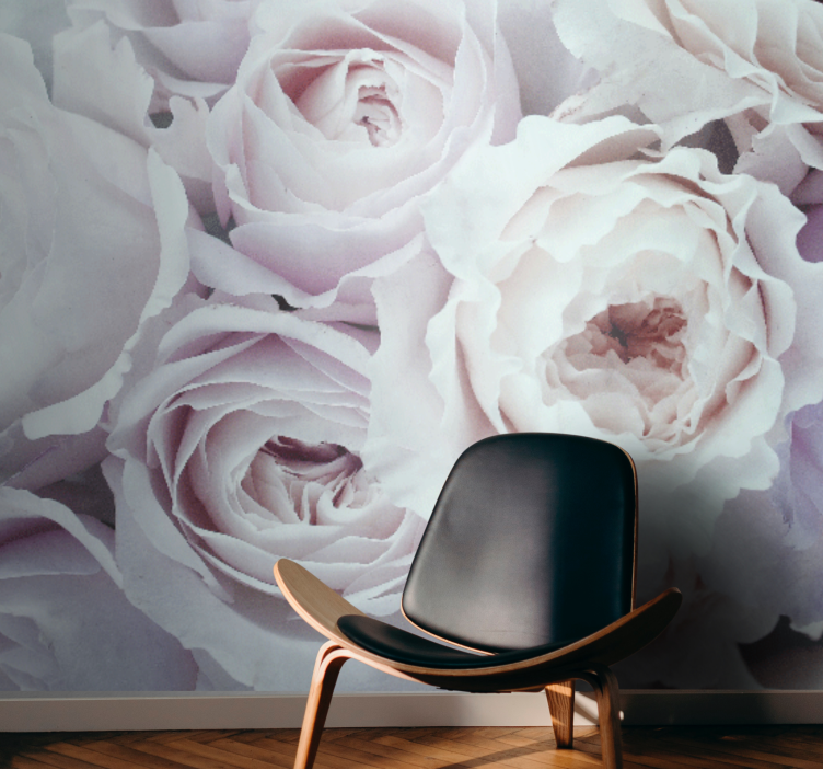 Flower wall mural elegant rose blossoms - TenStickers