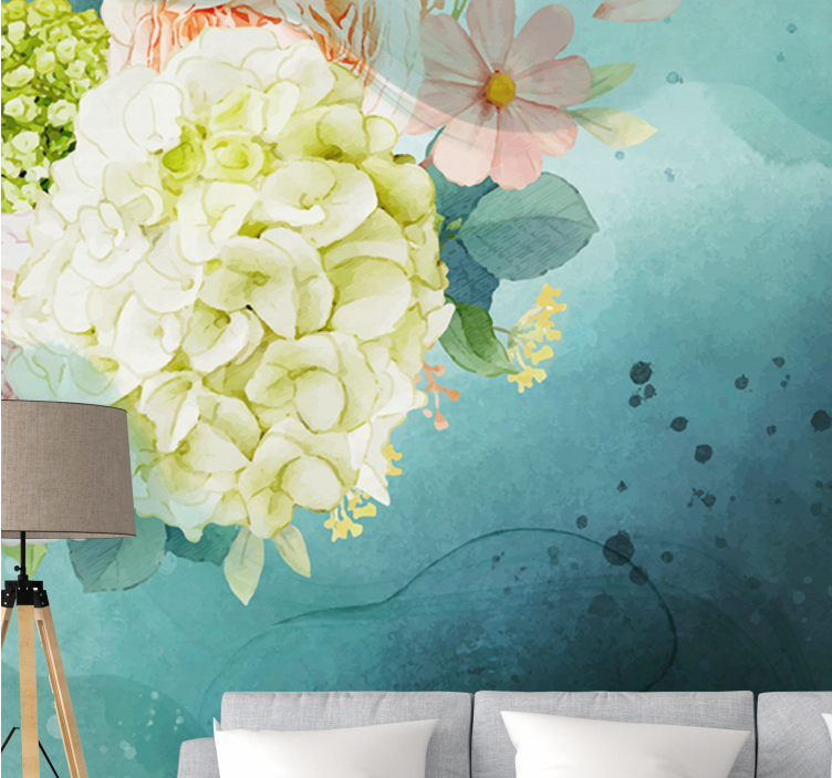 Flower wall mural flower bouquet arrangement - TenStickers