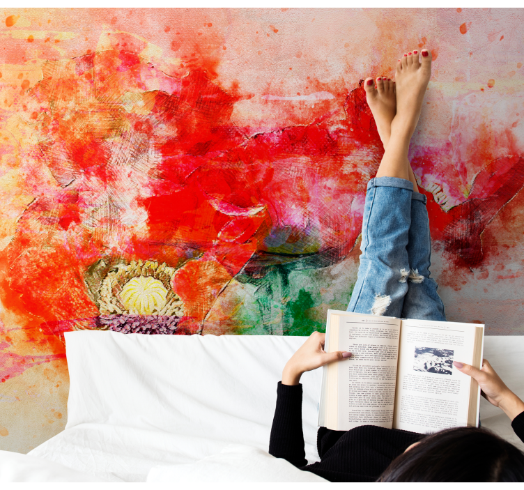 Flower wall mural lively botanical display - TenStickers