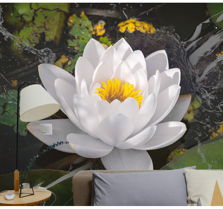 Flower wall mural lotus blossom tranquility - TenStickers