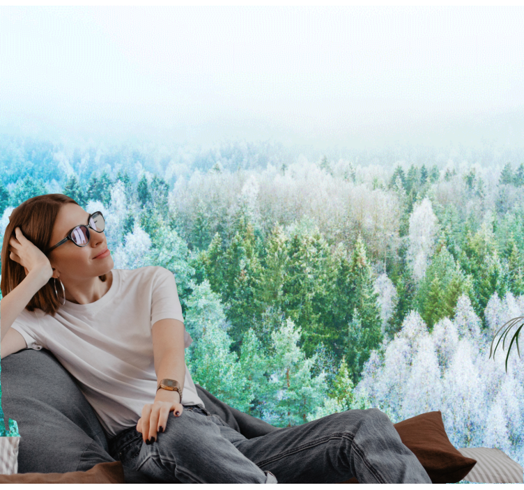 Forest Scenery View wall mural nature - TenStickers