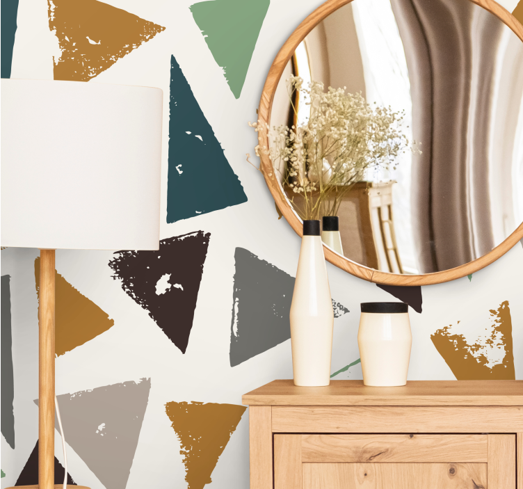 Geometric Shapes Composition abstract wall mural - TenStickers
