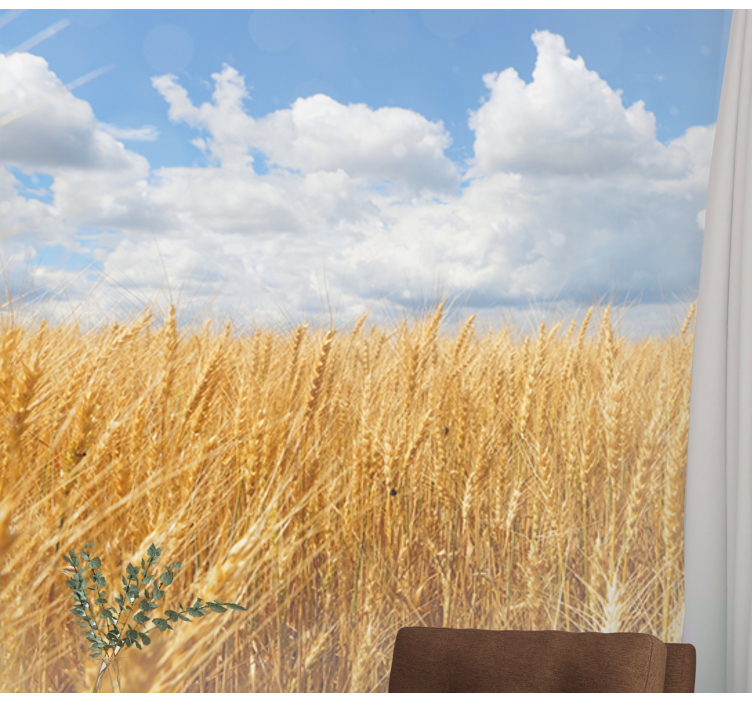 Golden Wheat Field wall mural nature - TenStickers