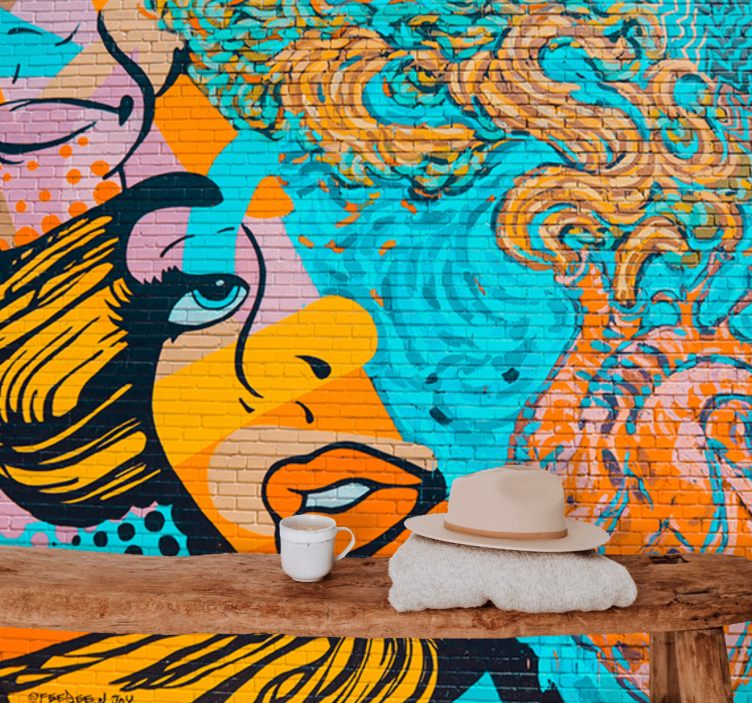 Graffiti wall mural colorful urban expression - TenStickers