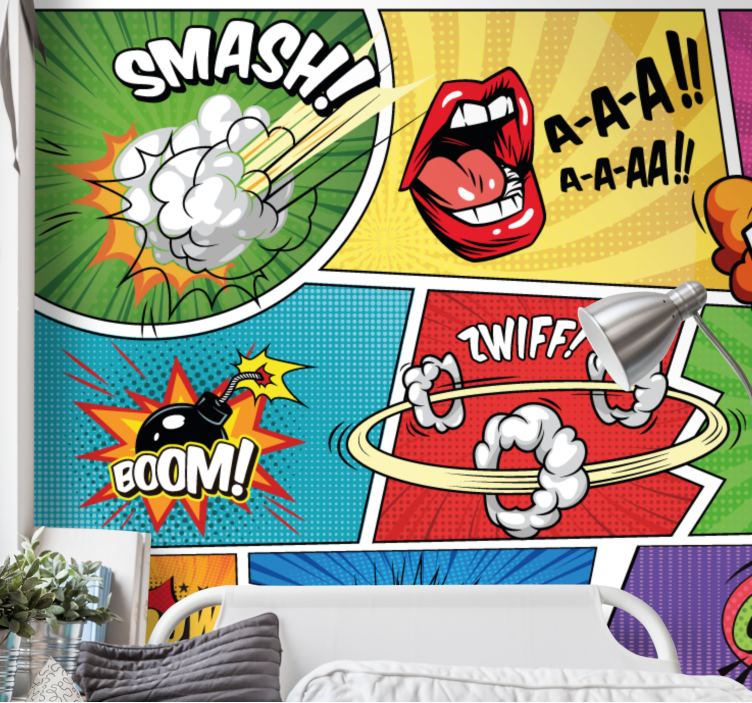 Graffiti wall mural comic book adventure - TenStickers