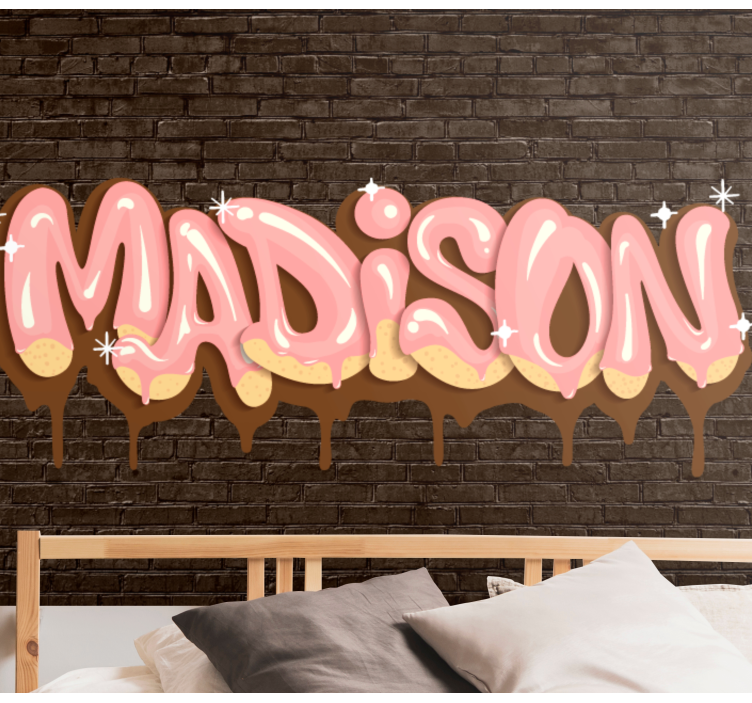Graffiti wall mural custom name delight - TenStickers