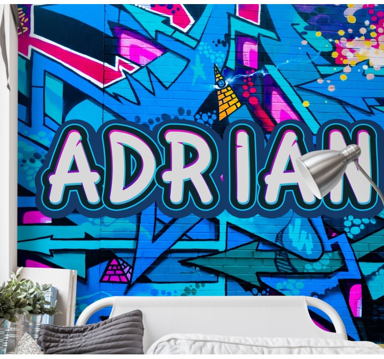 Graffiti wall mural customizable urban design - TenStickers