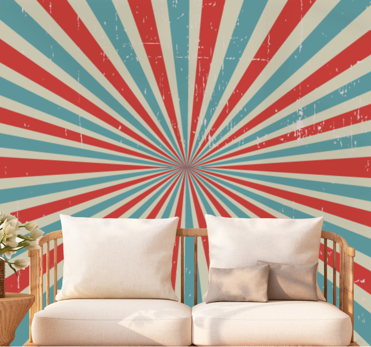 Graffiti wall mural radial color explosion - TenStickers