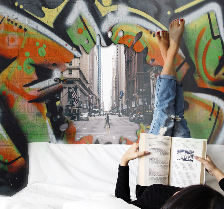 Graffiti wall mural urban street vibe - TenStickers