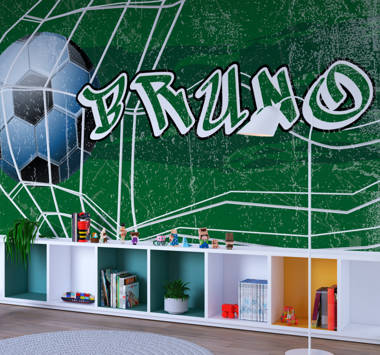 grafitti goal with name Teenage wall murals - TenStickers